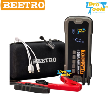 جهاز تشغيل الطوارئ للسيارات (بوستر) 4 في 1: بادئ تشغيل 4000 أمبير، ضاغط هواء 10 بار، بنك طاقة 24000 ميلي أمبير، ومصباح يدوي BEETRO