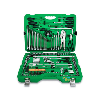 Caisse A Outils 144PCS PROFESSIONAL GRADE 1/4", 3/8" & 1/2" (Plastique Vert) - GCAI144R-TOPTUL