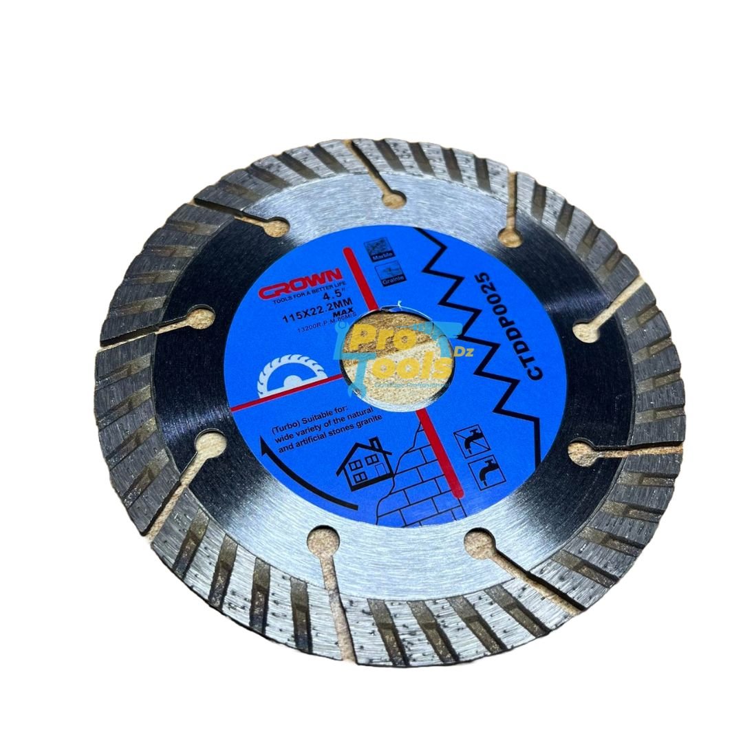 Disque diamant 115×22.2mm Bleu CTDDP0025 – CROWN (1)