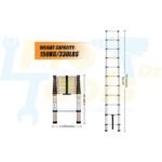 Échelle Télescopique En Aluminium 3.2m 150kg TC0339 – BEETRO