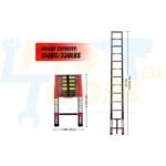سلم المنيوم تلسكوبي 3.8 متر 150 كيلو TC0343 - بيترو
