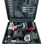 مفك دريل لا سلكي طرق 20 فولت-2 أمبير موديل ct21102h-(62) من كراون مع 62 قطعة أدوات