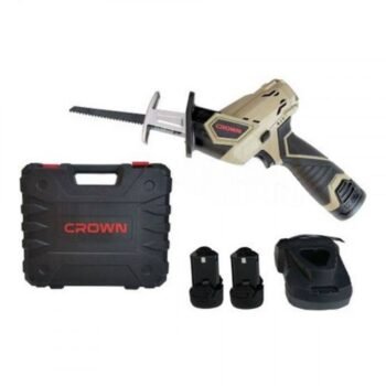 منشار سيبر كهربائي لاسلكي 12 فولت 2 1.5 أمبير بطارية للمعادن والبلاستيك والخشب واللحوم CT25004 | كراون