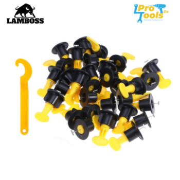 نظام تسوية البلاط (السيراميك) قابل لإعادة الاستخدام، 50 قطعة مع مفتاح