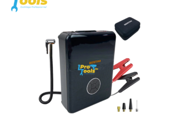 Booster de Batterie 2000A, Power Bank 21800mAh et Compresseur d'Air 150 PSI avec Lampe et Sacoche BE0145