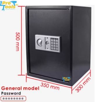 خزانة أمان إلكترونية 500*350*300 ملم أسود/رمادي ناردي