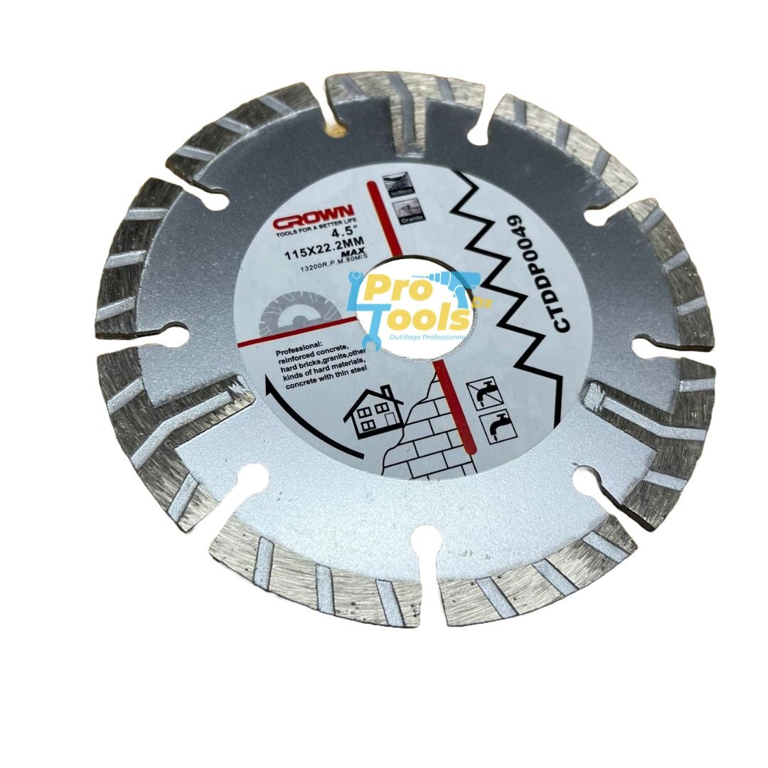 Disque Diamant 115x22.2 mm Blanc CTDDP0049 - CROWN