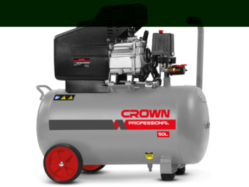 ضاغط هواء (كمبروسر) كراون 50 لتر، بقوة 2 حصان وتدفق 165 لتر/دقيقة CROWN