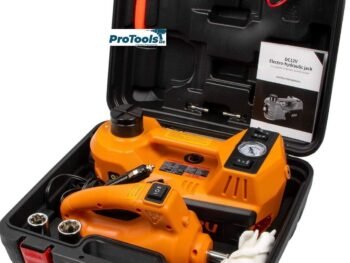 طقم رافعة سيارات كهربائية 5 طن + مفتاح عجل كهربائي + ضاغط هواء للسيارة 8 قطع BE0091