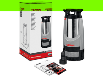 Pompe à eau immergée 1200W Hmax44m Profondeur 7m flotteur integrée | CT35047 CROWN
