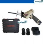 منشار سيبر كهربائي لاسلكي 12 فولت 2 1.5 أمبير بطارية للمعادن والبلاستيك والخشب واللحوم CT25004 | كراون