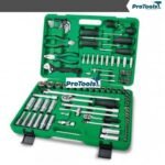 Caisse à outils professionnelle clés et douilles 1/4" 1/2" 94 pcs (Plastique Vert) GCAI 094r - TOPTUL