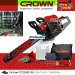 منشار خشب بنزين منشار خشب 20 بوصة 50 سم 2300 وات 54.6 سي سي CT20102-20 |كراون