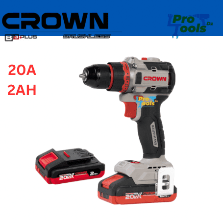 مثقاب-مفك براغي لاسلكي 20 فولت بدون فرش مع بطاريتين ليثيوم أيون وشاحن مثقاب-مفك براغي لاسلكي 20 فولت بدون فرش مع بطاريتين ليثيوم أيون وشاحن